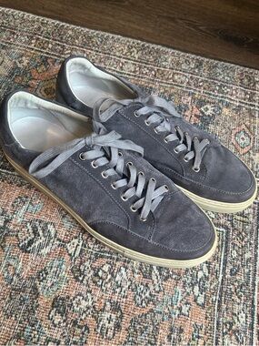 Peter Millar Suede Sneakers Men’s 10 Gray Lace-Up Casual Shoes